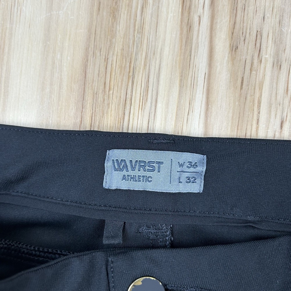 VRST Men's 36x32 Black Performance Golf Pants Stretch Athletic Trousers - Picture 2 of 9